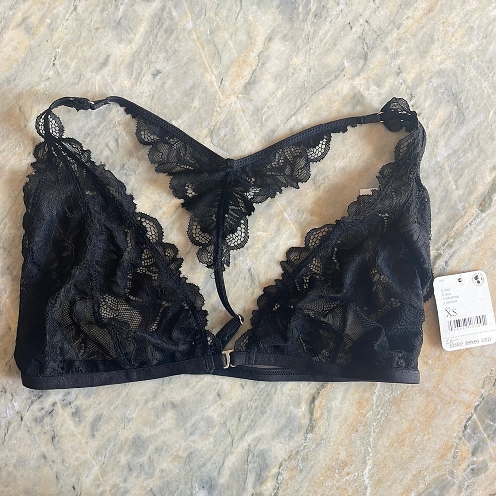 Free People Razor back lace bralet